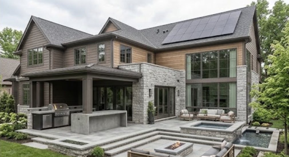 Concept rendering: exterior and outdoor living